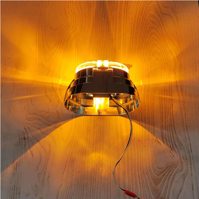 3.0 Redonda HaiLa cubierta de decoración integrada retorno máscara de luz de doble lente de automóvil máscara integrada LED universal