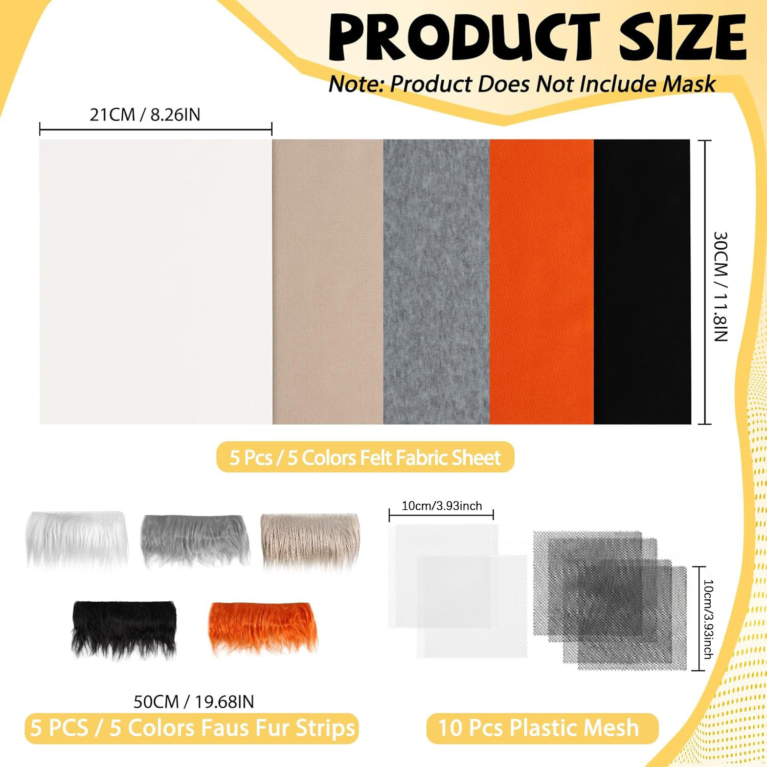 Amazon DAY Pintado a mano de felpa cara de gato juego de máscaras de animales de pulpa en blanco de Halloween juegos de rol