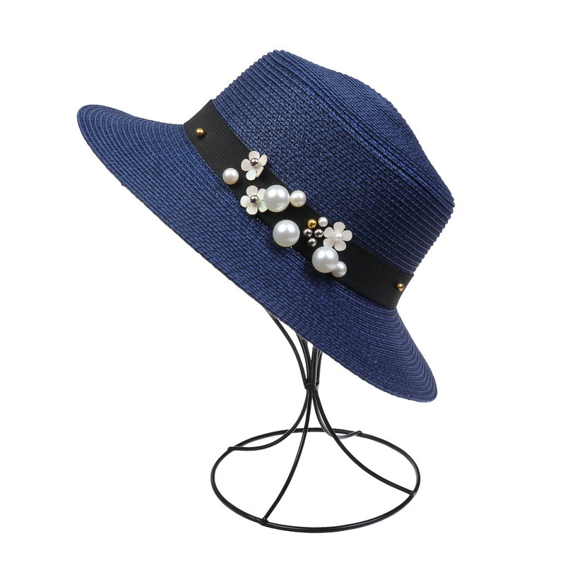 Women's Elegant Color Block Flower Big Eaves Fedora Hat display picture 7