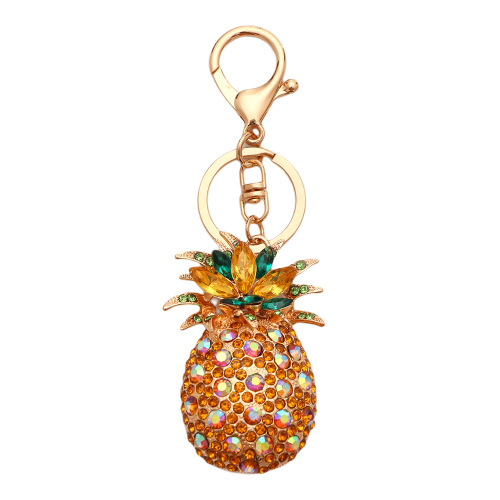 Pineapple key European and American fashion set auger pineapple small ornament gift ideas lovely metal accessories