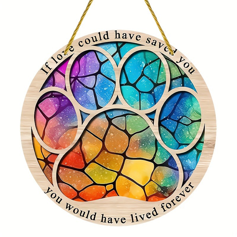 Regalos de condolencia para los amantes de las mascotas pared dormitorio ventana de teñido colgar guirlandas ventana decoración de jardinería colector de luz nuevo image 5