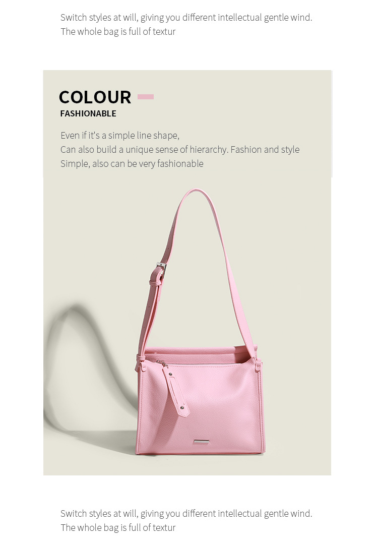 Femmes Moyen Faux Cuir Couleur Unie Style Vintage Style Classique Fermeture Éclair Sac Bandoulière display picture 1