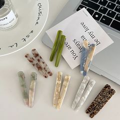 韩版小众复古琥珀水滴醋酸发夹女气质边夹刘海夹前额碎发夹子头饰