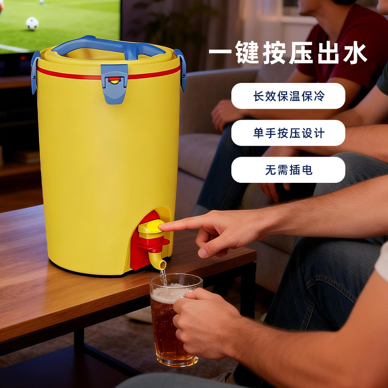 跨境热销新品户外露营运动赛事保温桶套装保冷保热饮料奶茶冷藏桶