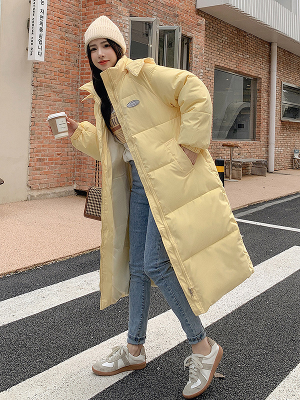 羽绒棉服女加厚冬季宽松长款新款棉衣韩版棉袄过膝中长款百搭外套|undefined