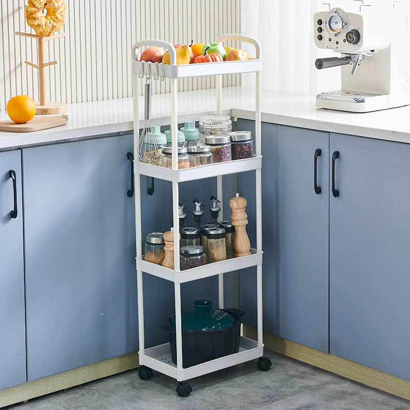 Plastic cart, multilayer storage system for bedroom
