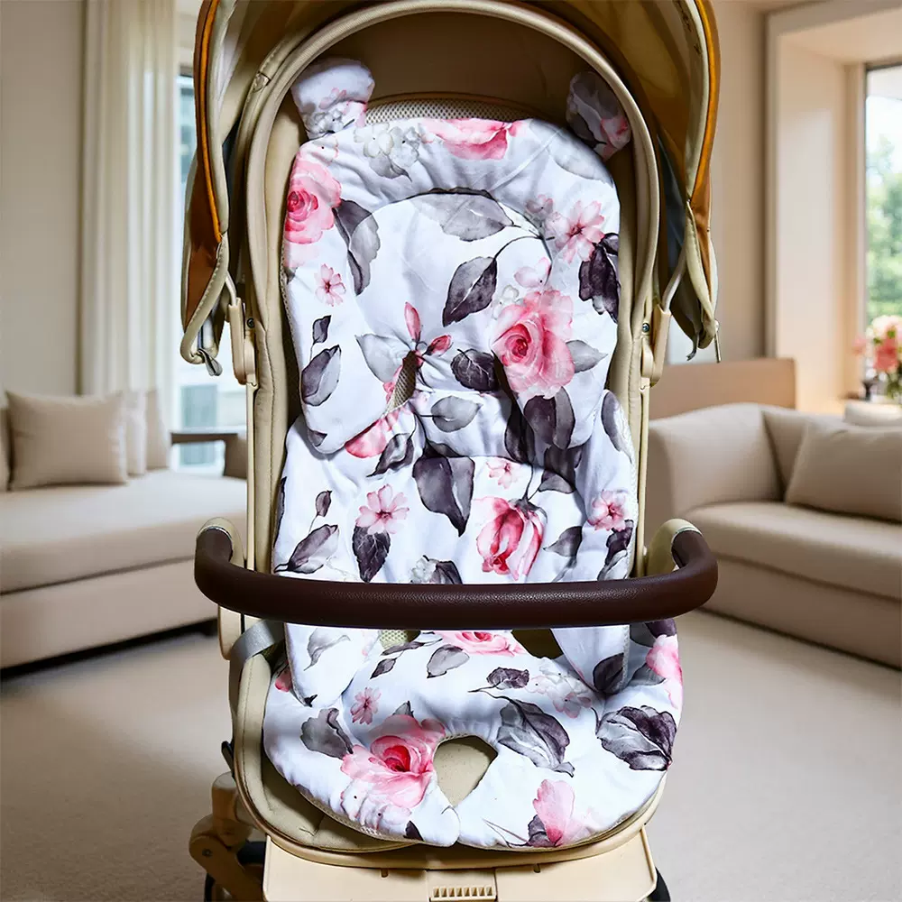 婴儿手推车坐垫秋冬加厚宝宝棉垫四季通宝宝遛娃神器睡垫
