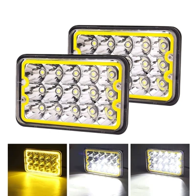 Tail light, Universal Voltage 14cm Round Led - 5inch-square-yellow-circle