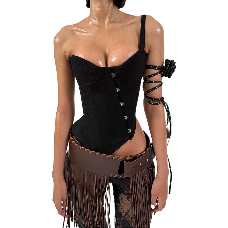 K23TP573 transfronteriza estilo de moda superior europeo y americano ropa de mujer vientre contratación corte corsé medias hebilla de acero corsé