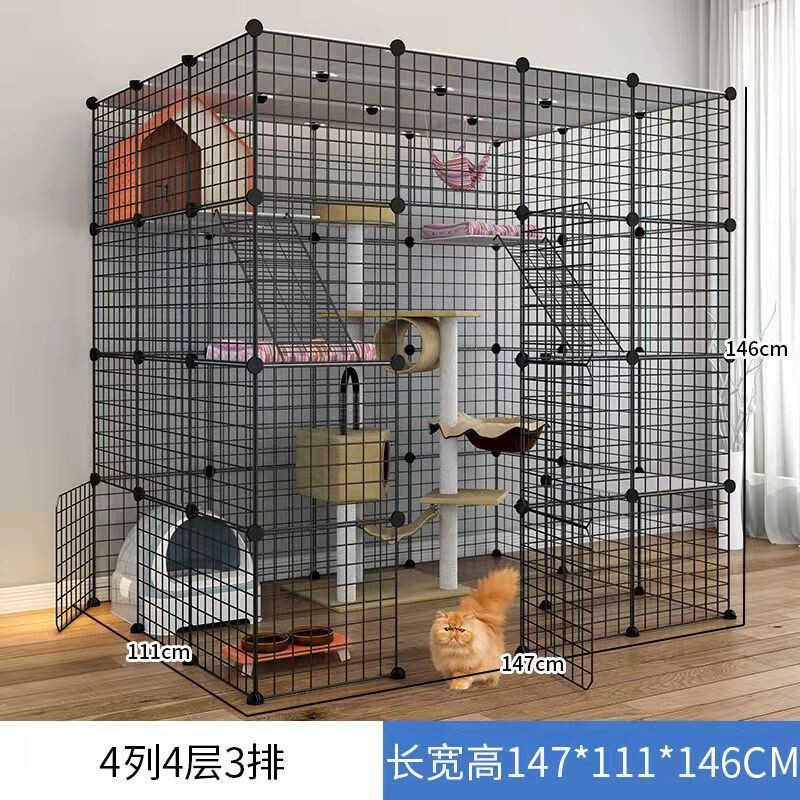 Cat Cage Home Villa Super Large Free Space Indoor Large Cat House Cat House Large Apartment Cat Pet Cage