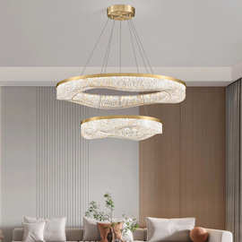 全铜轻奢吊灯后现代设计师艺术客厅餐厅卧室全光谱创意简约树脂灯