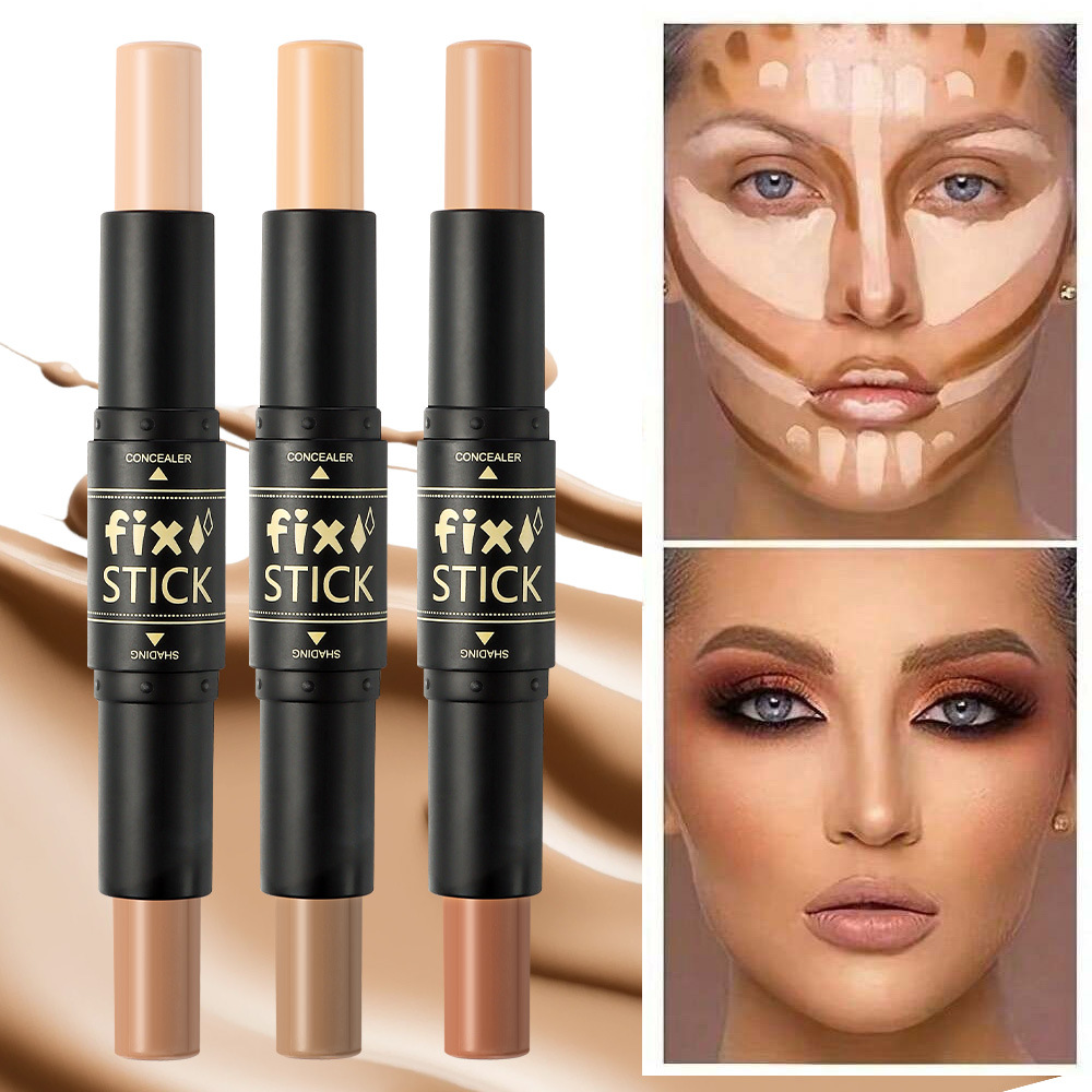 s.f.r color comercio exterior color maquillaje al por mayor impermeable natural estereoscópico mantenimiento de maquillaje doble cabeza reparar barras de blanqueo