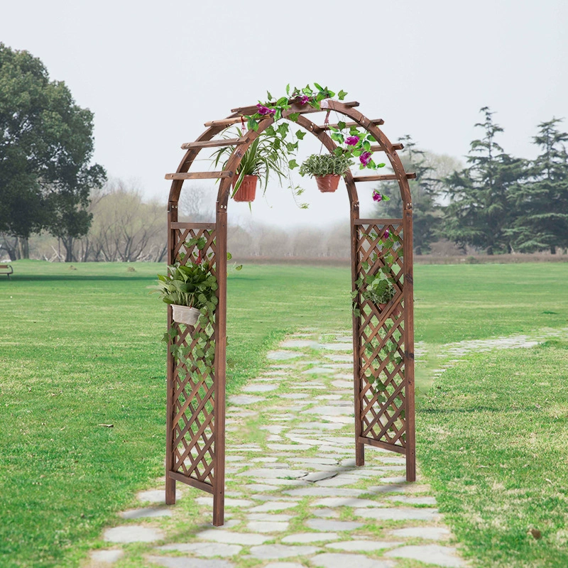 Арка подставка для цветов для восхождения на ротанг антикоррозионная деревянная декоративная дверь для сада забор забор сетка дверная комната на открытом воздухе виноградная стойка