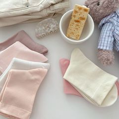 Pink Socks Women Crew Socks Spring Summer Version Ins Trend Pure Cotton Japanese Postpartum Socks Loosely Fitted Socks Solid Color Student Summer