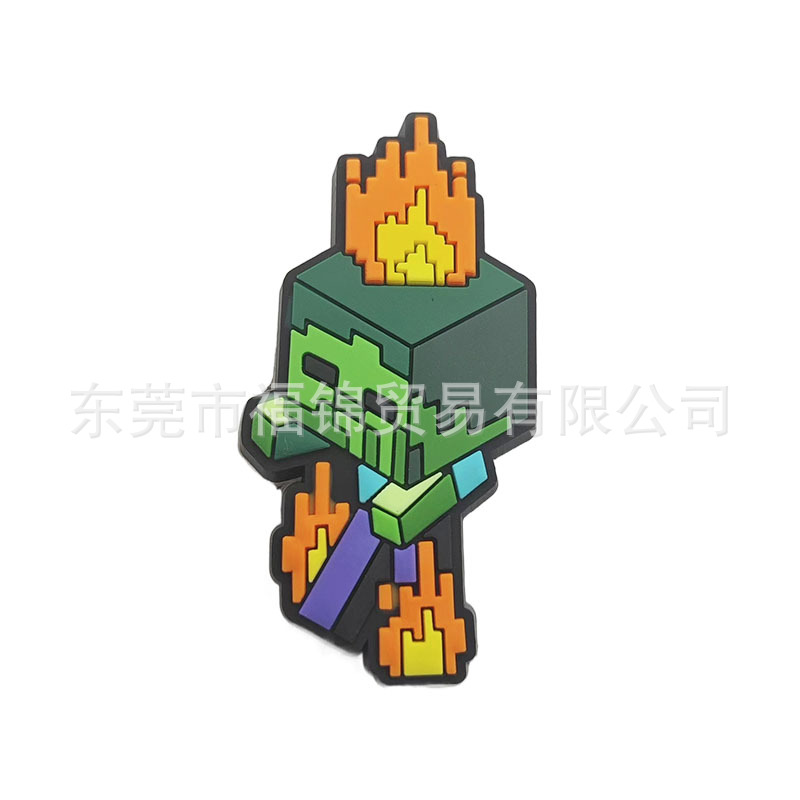 Nuevos zapatos con agujeros, accesorios, zapatos de bricolaje, flores, zapatos de PVC, hebillas, decoración, jardín, agujeros, lindos accesorios de dibujos animados, Minecraft