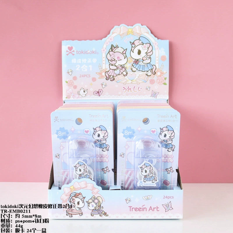 Корректор-лента (TOKIDOKI) TR-EMB0211 — милый дизайн единорога, 8 м, компактная кассета