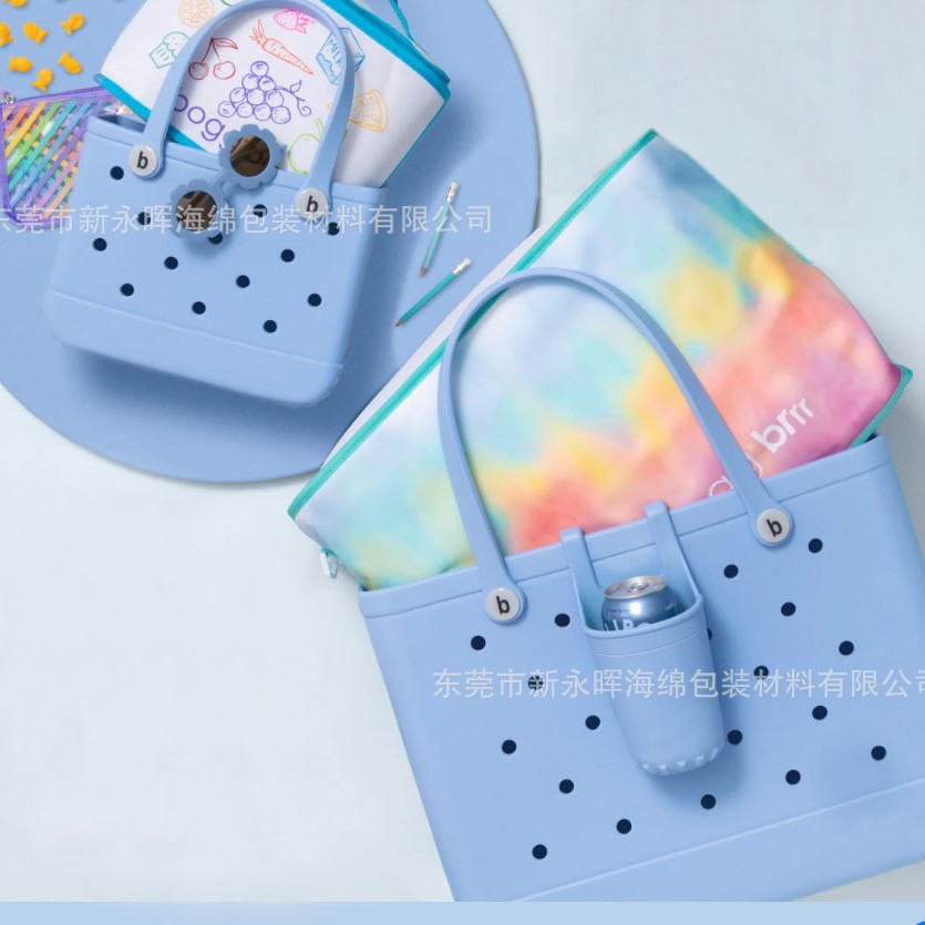 Nueva bolsa de playa eva, gran capacidad, bolsa de agujero eva, bolsa portátil impermeable, gran cantidad de bolsa especial.