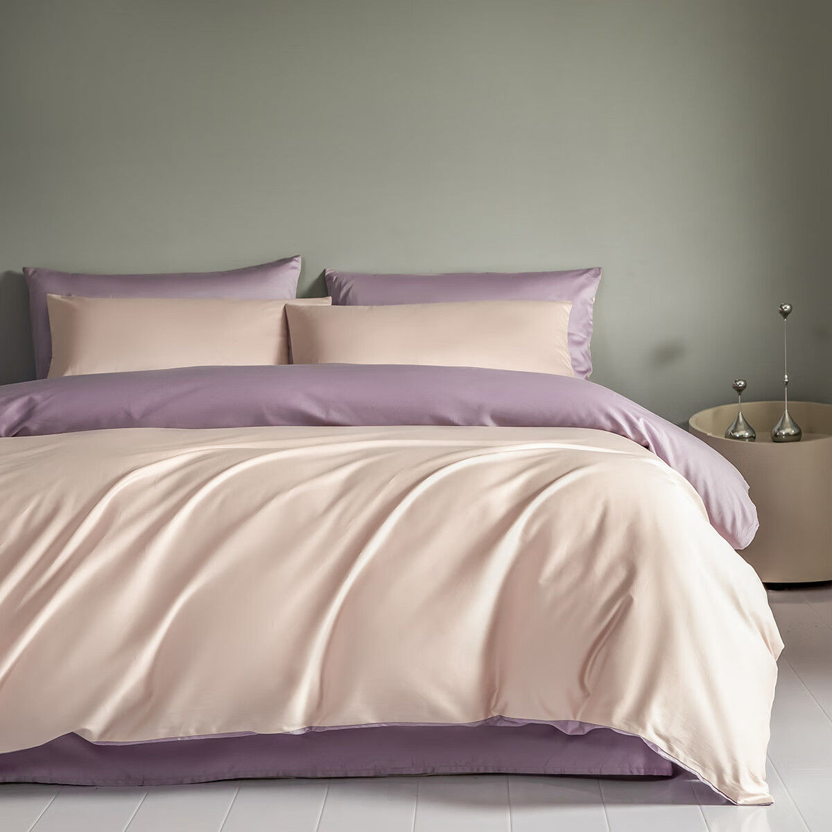 100 piezas de cama de algodón satinado de cuatro piezas sábanas de edredón de algodón de fibra larga de Xinjiang