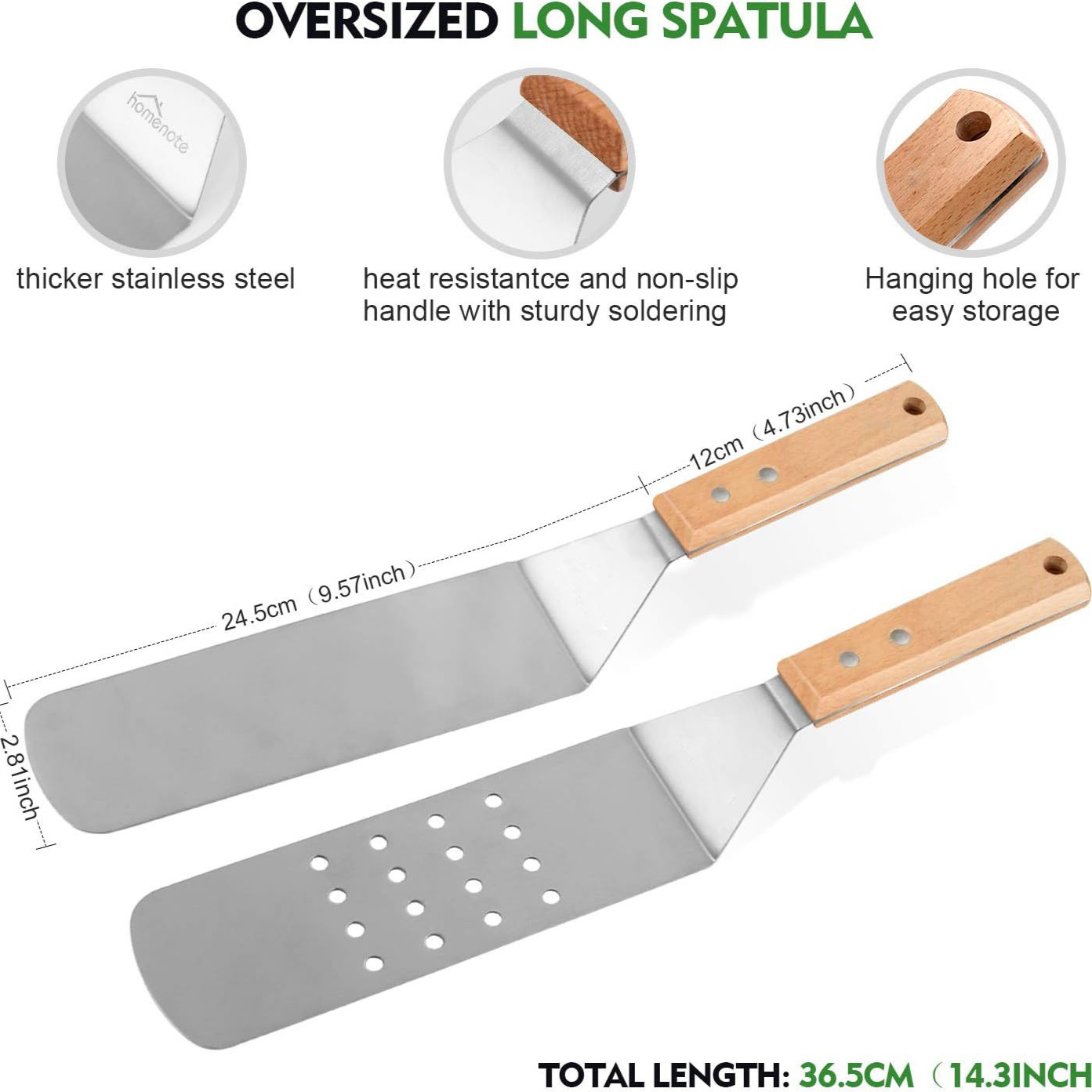 Amazon acero inoxidable herramienta de barbacoa set al aire libre teppanyuki barbecue mango de madera cocina de buey sopa de cocina combinación