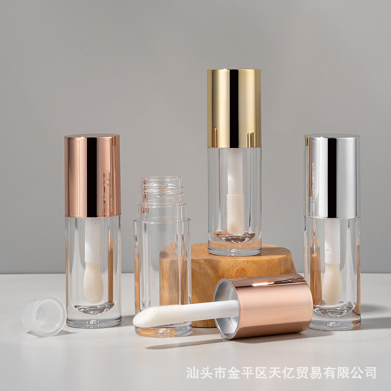 in stock 6ml gold and silver rose gold lip blank tube large brush head round lip gloss lipstick tube can be bottled for petg in stock 6ml gold and silver rose gold lip blank tube large brush head round lip gloss lipstick tube can be bottled for petg