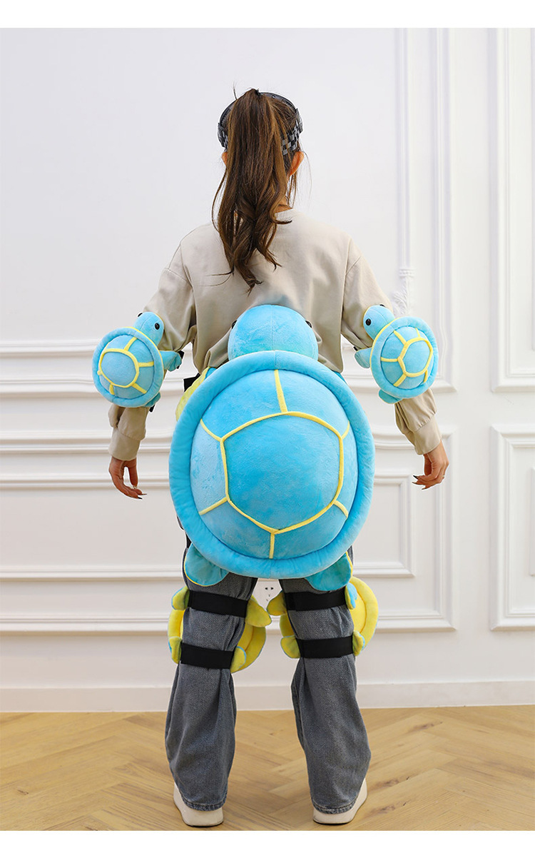 Cartoon Ski Protective Gear, Small Turtle Plush Toy, Cute Turtle Hip and Knee Pads, Anti-Fall Cushion for Adults and Children