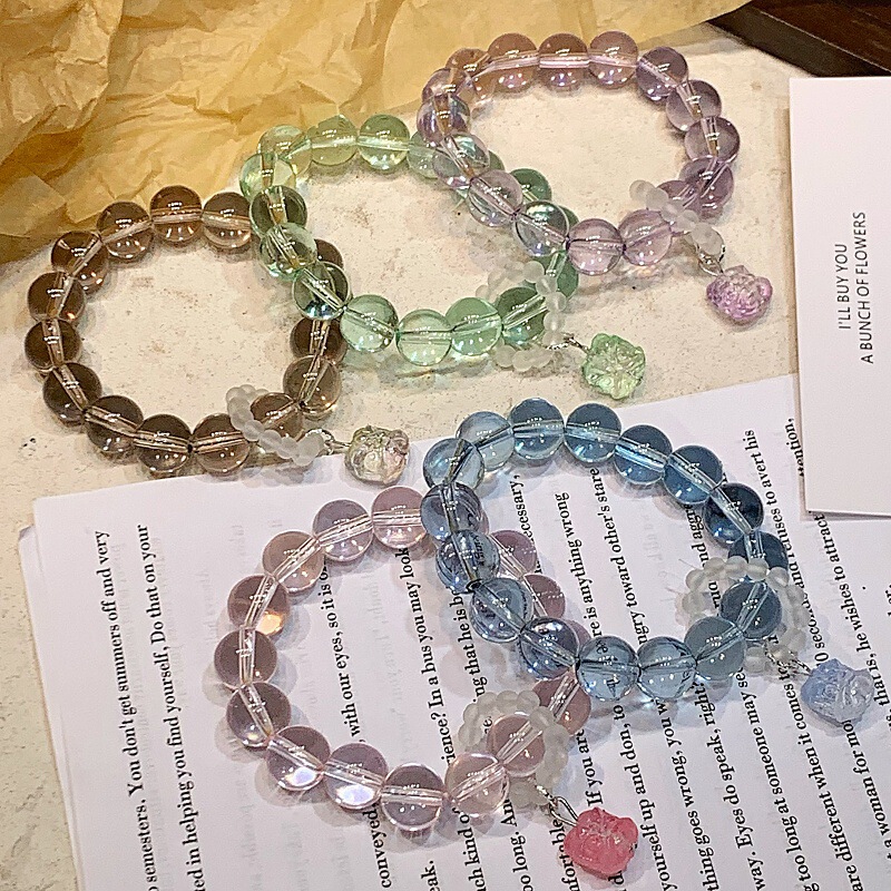 Crystal Beaded Bracelet Glaze Original Design New Chinese Style Lion Dance Student Couple Hand Jewelry Wenchuang in stock Wholesale