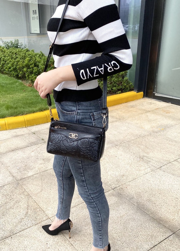 Women's Backpack Backpack Women's Medium Pu Leather Color Block Flower Streetwear Square Zipper Crossbody Bag
