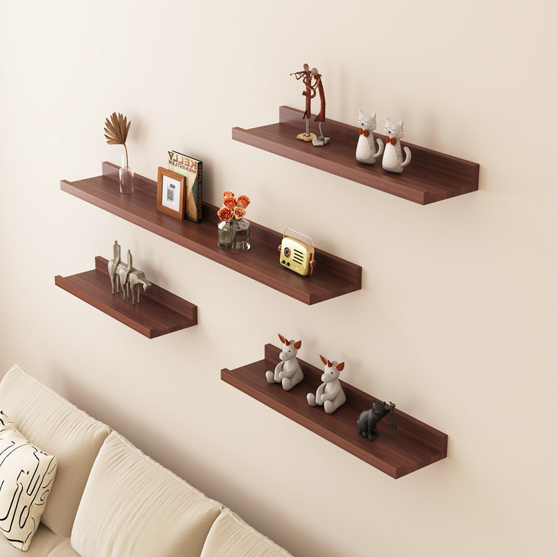 Wall-Mounted Storage Shelf Board, Wall Hanging Floating Shelf, Wall Tv Background Wall Display Rack Decoration