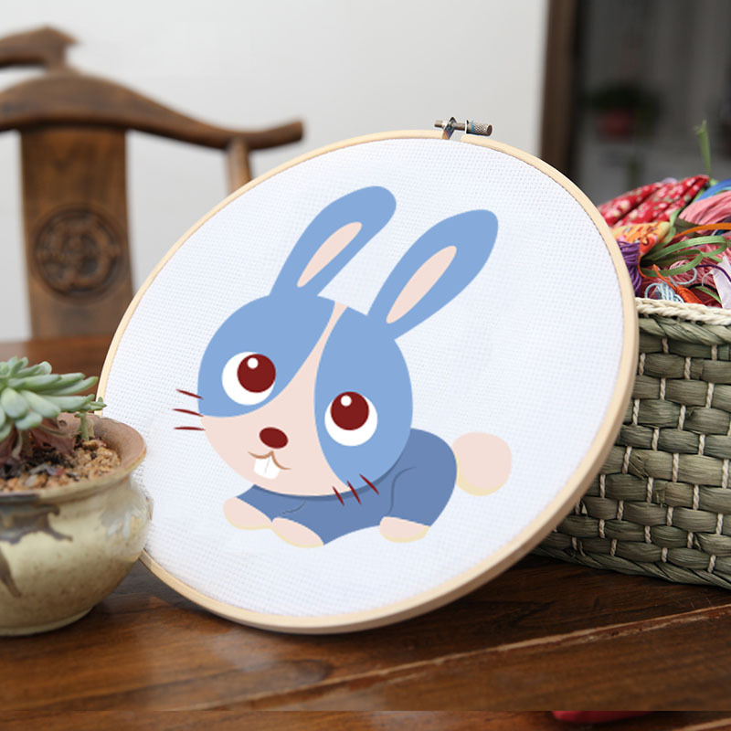 Jinhao bordado hecho a mano DIY material paquete principiante niños simple tela Cruz puntada grande colgante pintura 26cm