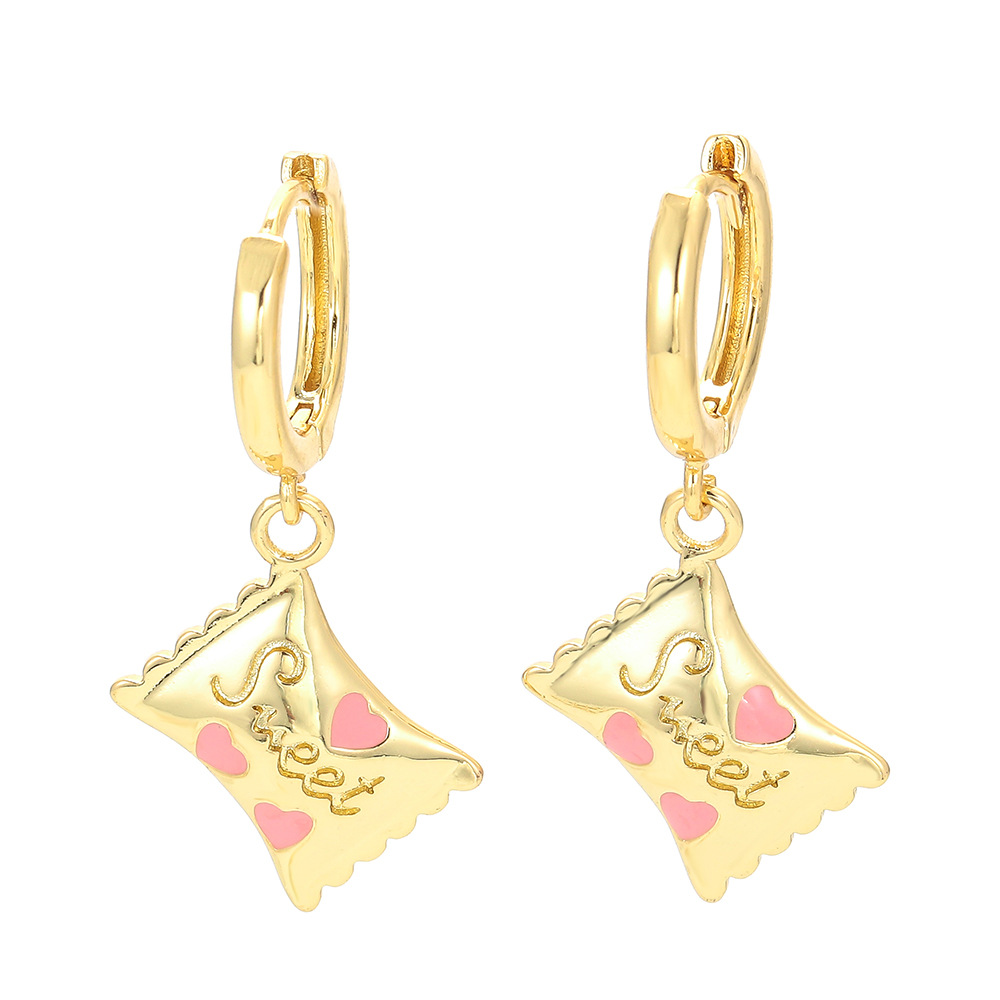6g Weight Earrings Classification Retro Color Dripping Candy Bag Earrings Wholesale Nihaojewelry