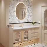 Керамический гигиенический кремовый таз, французский стиль