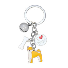 合金创意可爱宠物犬系列钥匙扣挂件可爱小铃铛配饰女士包包挂饰