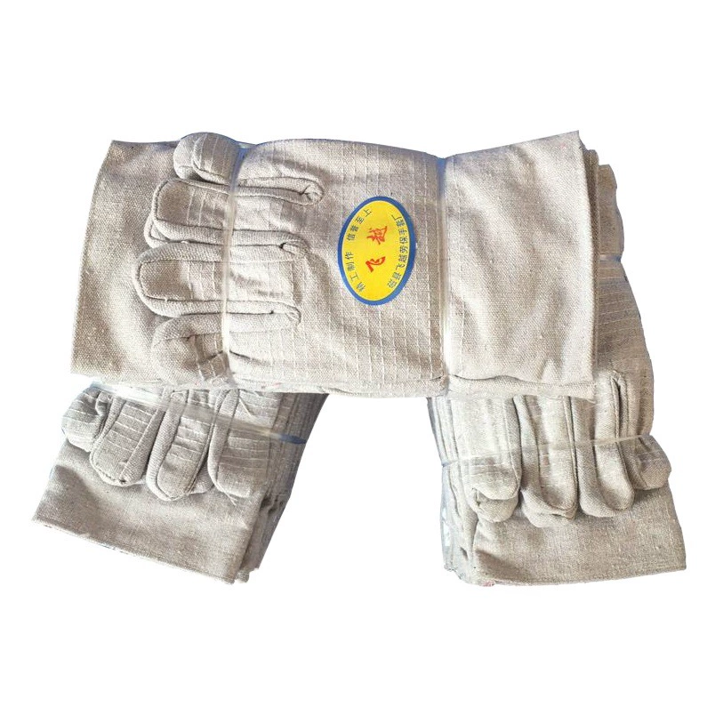 Холщовые перчатки 24-линейные износостойкие утолщенные белые перчатки для сварщиков в виде брони, двухслойные защитные рабочие перчатки, производители