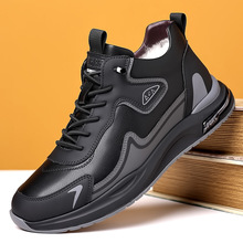 冬季新款运动休闲羊毛棉鞋高帮皮毛一体户外防滑休闲男鞋保暖男鞋