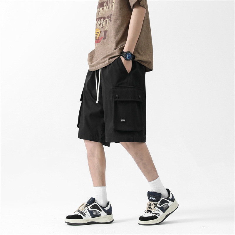 LKTM Men's# Summer Thin Retro Trendy Brand Army Green Workwear Shorts Men's Loose Casual plus size Pants