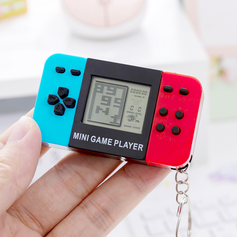 国境を越えた携帯型電子ゲーム機おもちゃクラシックノスタルジアテトリックゲームキーホルダーペンダント卸売|undefined