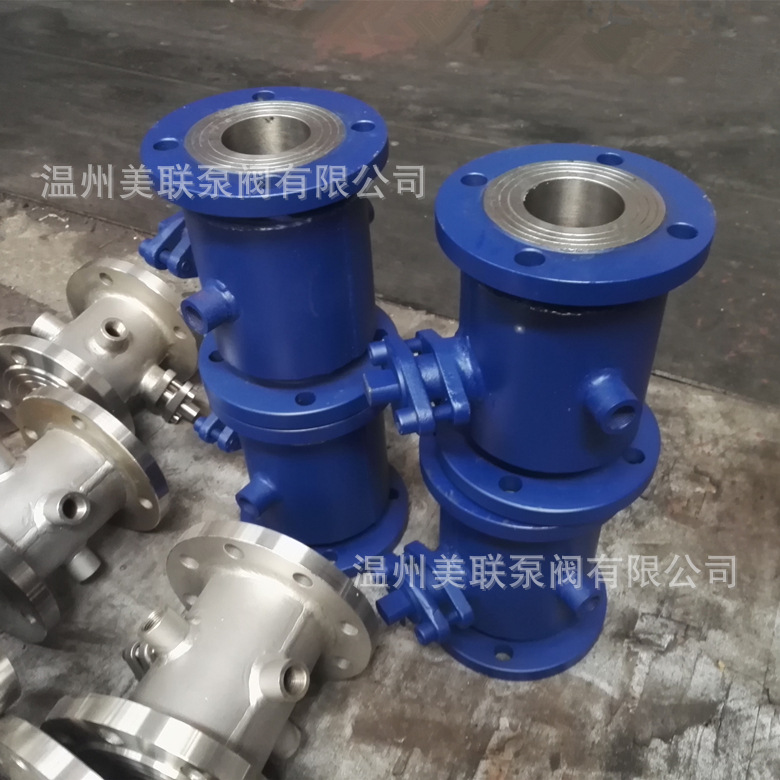 BQ41W不锈钢变径大法兰保温球阀手动