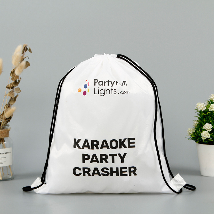 En stock 210D bolsa de cordón de poliéster impreso logo clase de entrenamiento maratón mochila bolsa de tela Oxford bolsa de cordón publicitario