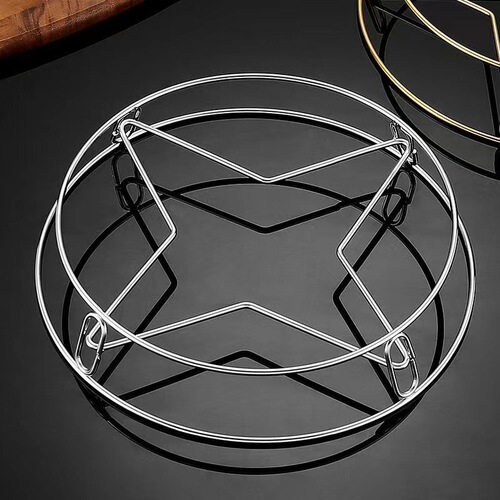 Kitchen household stainless steel pot rack steamer rack pot mat heat insulation pad non-slip mat water-resistant round storage rack wok rack