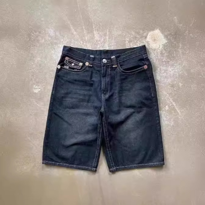 Cross Border American Style Trendy Brand 2024 Summer New Style Retro Washed Hip Hop Street Men's Loose Jeans Shorts