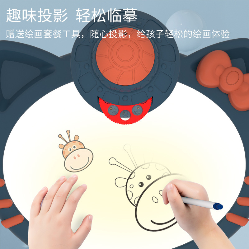 兒童投影畫板早教繪畫家用桌投影儀可擦畫畫神器繪畫桌跨境玩具