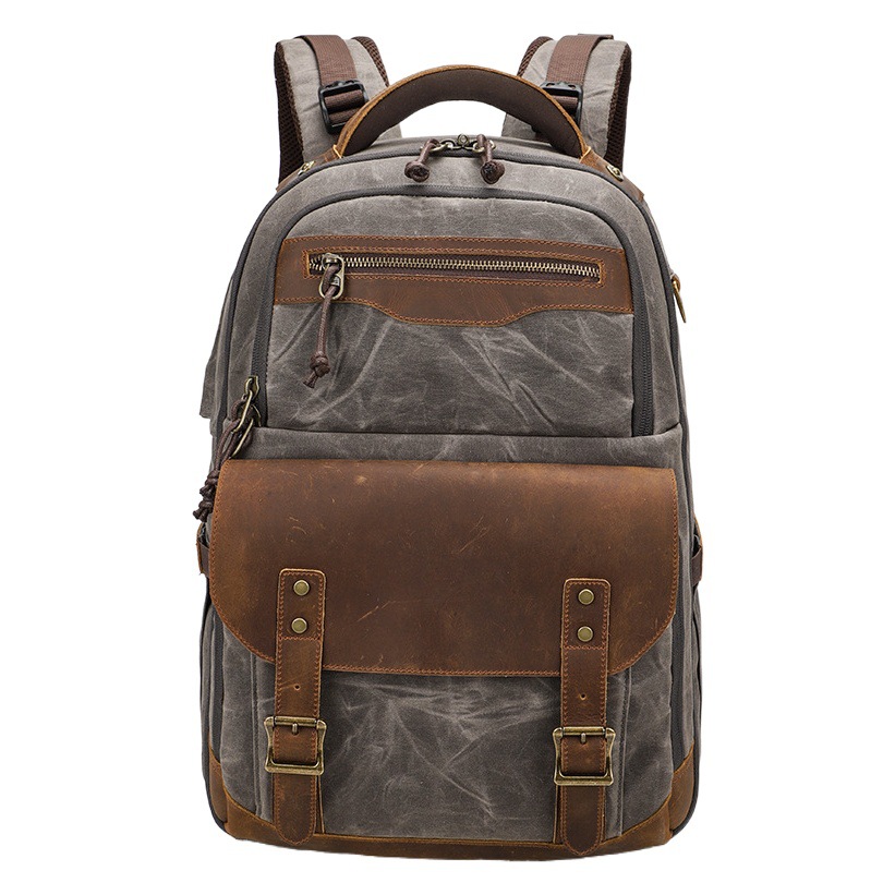 Outdoor large capacity camera bag suitable for Canon Nikon Sony SLR lens bag full open canvas backpack photography bag