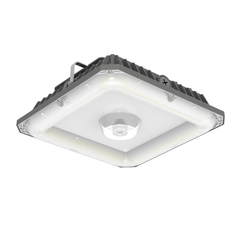 厂家直供明装吸顶式LED油站灯60瓦100W光控微波感应加油站天棚灯
