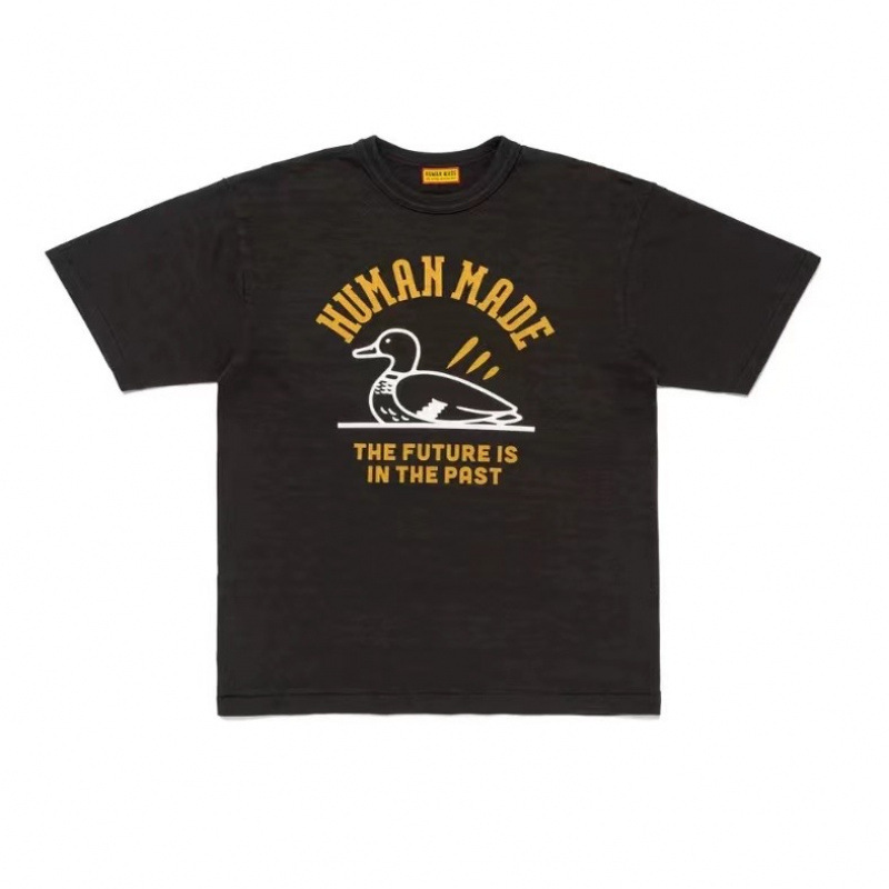 スポット韓国HUMAN日本製竹綿半袖TシャツルーズラウンドネックかわいいプリントアニマルショートTシャツ女性用|undefined