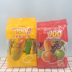 Malaysia imported one hundred packages of juice soft candy, 150g bag, mixed fruit flavor QQ rubber candy in bag.
