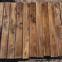 楼梯踏步板台阶地面木条木方榆木风化做旧拼接实木板材室外木板