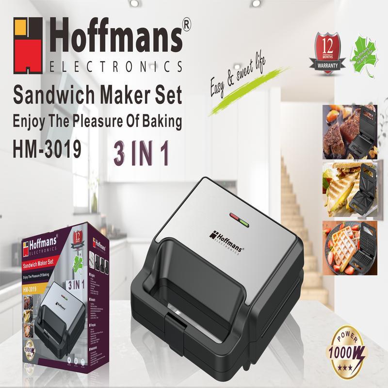 Export Hoffmans Sandwich 3019 3 in 1 Sandwich Maker Set0.07