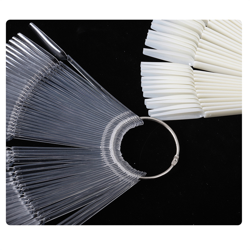 Cross-border exclusivo 50-color Ballet nail art Tarjeta de color en forma de abanico práctica de esmalte de uñas Pantalla de Arte de uñas Placa de color 50 piezas