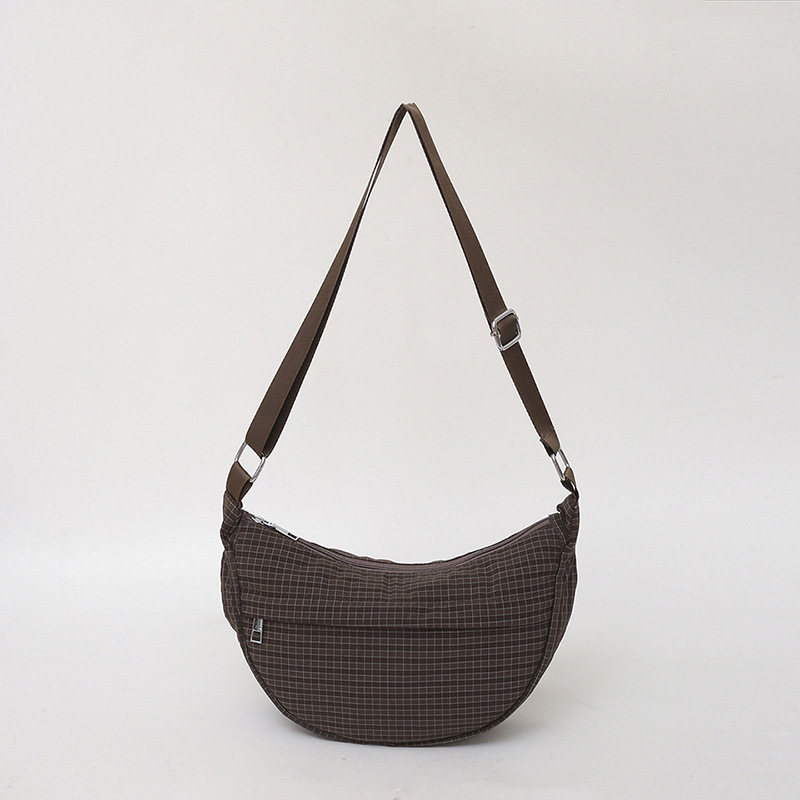 Bolso de mujer Waffle Nylon bolso de medio mes bolsa casual de moda versátil gran capacidad de hombro mochila bolso de bolsas image 10