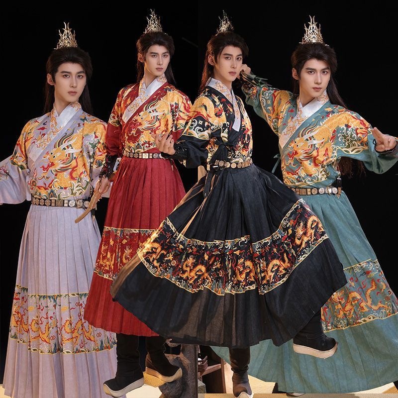 Scissors Stone Dragon Roar New Ming Dynasty Style Flying Fish Robe Unisex Hanfu Brocade Guard Python Dragon Robe Ancient Costume Best Man Attire